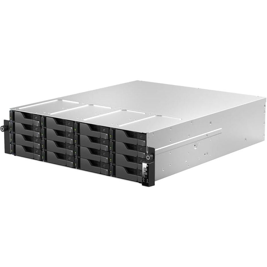 ASUSTOR Lockerstor 16 Pro AS7216RDX Rackmount NAS – 16-Bay Storage, AMD Ryzen 7 Pro, 16GB ECC DDR5, 10GbE