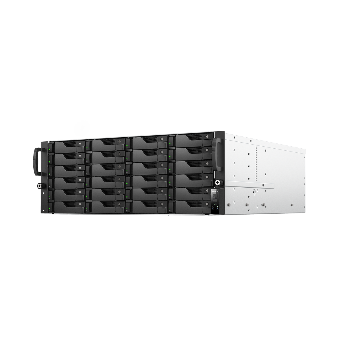 ASUSTOR AS7224RDX 4U Rackmount NAS, AMD Ryzen 7 Pro 7745, 16GB ECC DDR5, Dual 10GbE, Dual GbE, PCIe Gen5