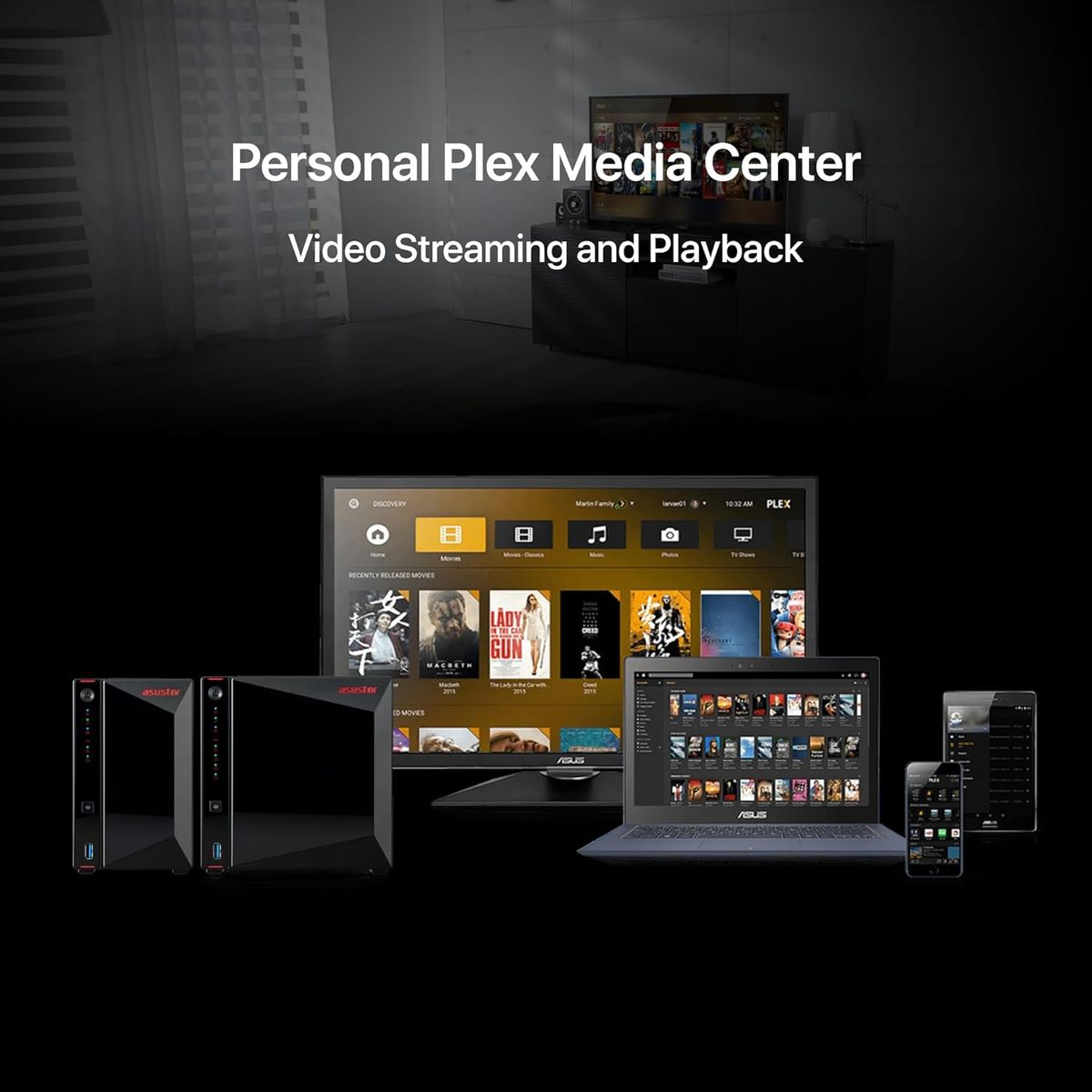 ASUSTOR Nimbustor 4 AS5404T 4-Bay NAS – Intel Celeron N5105, 4GB RAM, Dual 2.5GbE, NVMe Support