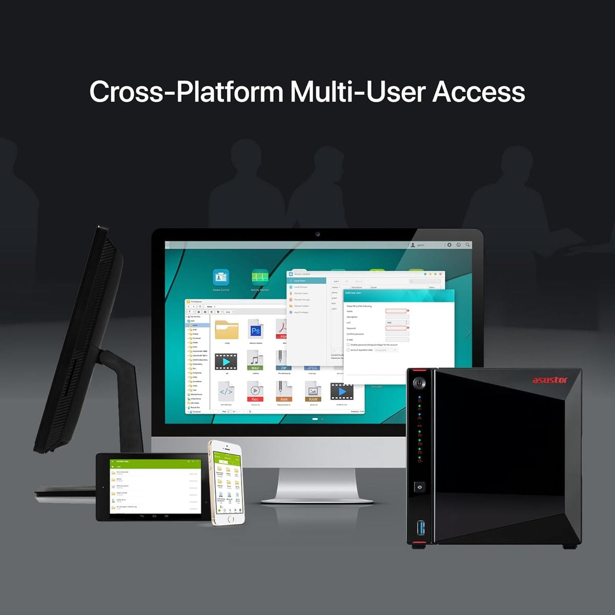 ASUSTOR Nimbustor 4 AS5404T 4-Bay NAS – Intel Celeron N5105, 4GB RAM, Dual 2.5GbE, NVMe Support