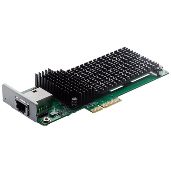 ASUSTOR AS‑T10G3 10GbE & Dual M.2 NVMe SSD Expansion Card – PCIe 3.0 x4, 1171 MB/s Read, Smart Heatsink, NAS Compatible Brackets