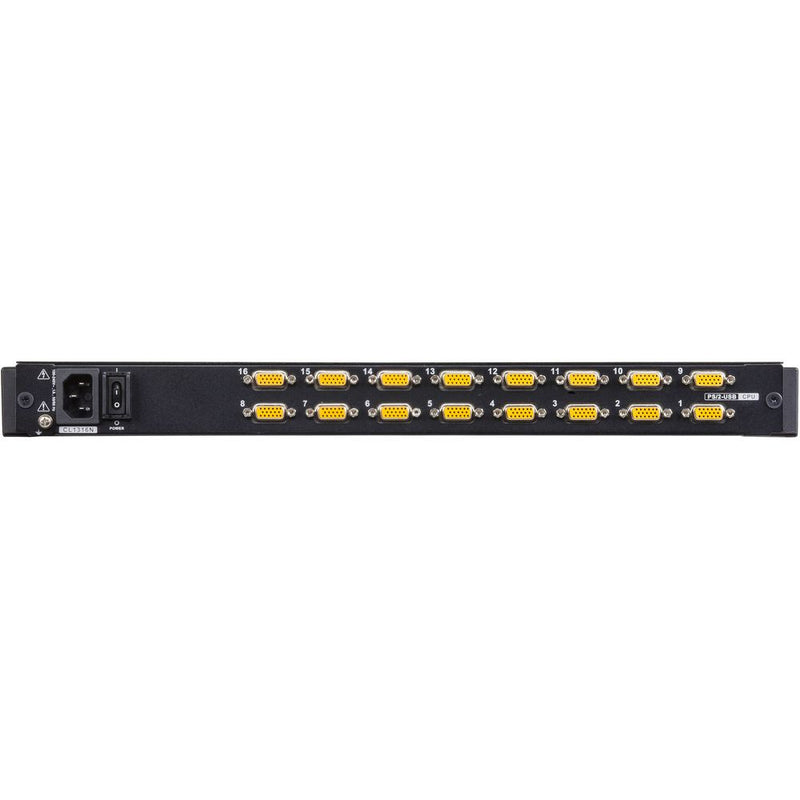 ATEN 16-Port PS/2-USB VGA Single Rail LCD KVM Switch