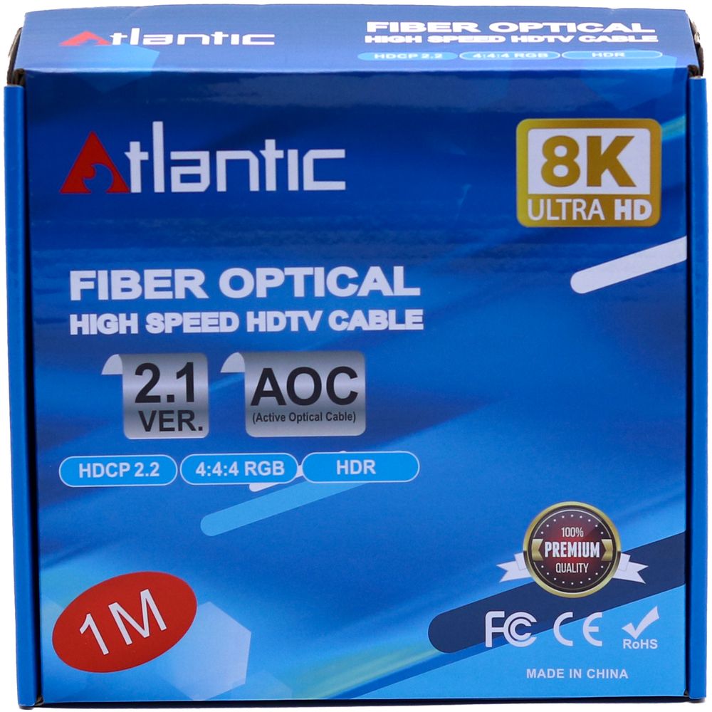 Atlantic Cbles ATLANTIC Fiber Optical High-Speed HDTV Cable (8K-ULTRA HD)