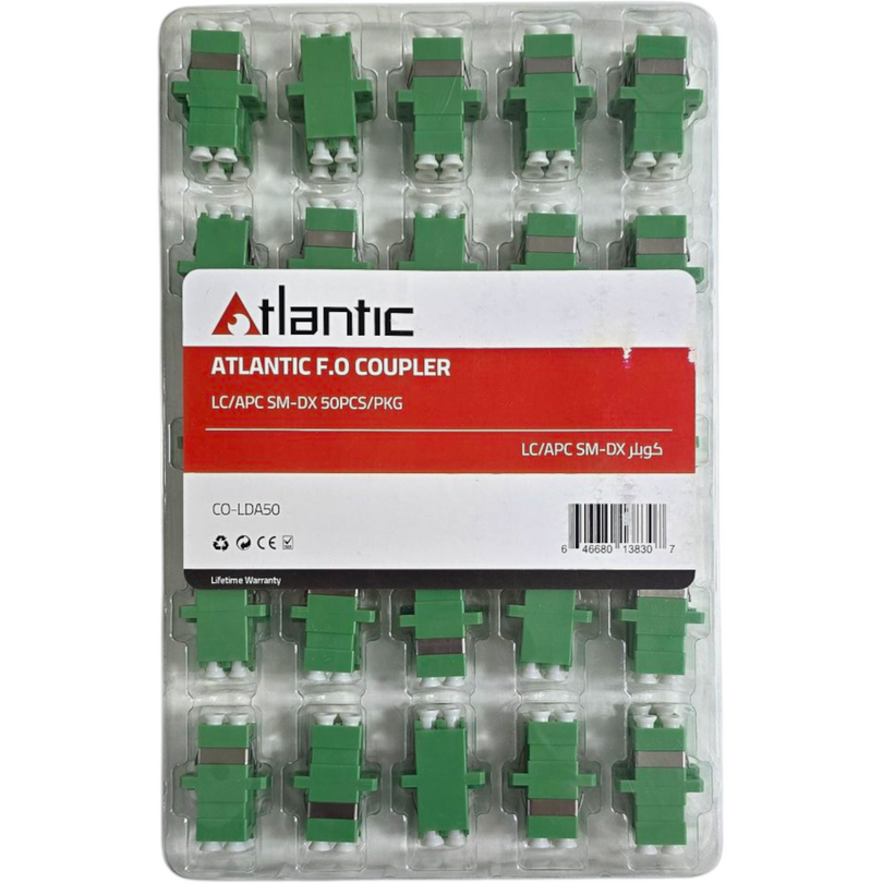 Atlantic F.O LC/APC Single-Mode Duplex Fiber Optic Couplers, 50-Pack ...