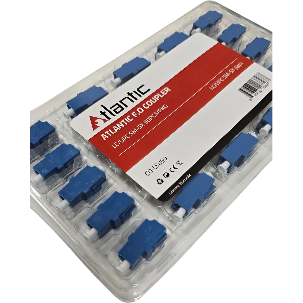 Atlantic F.O LC/UPC Single-Mode Simplex Fiber Optic Couplers, 50-Pack (CO-LSU50)