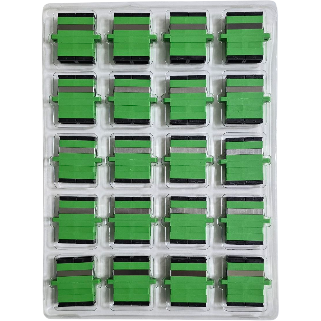 Atlantic F.O SC/APC Single-Mode Duplex Fiber Optic Couplers, 20-Pack (CO-SDA20)