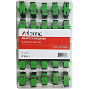 Atlantic F.O SC/APC Single-Mode Simplex Fiber Optic Couplers, 50-Pack (CO-SSA50)