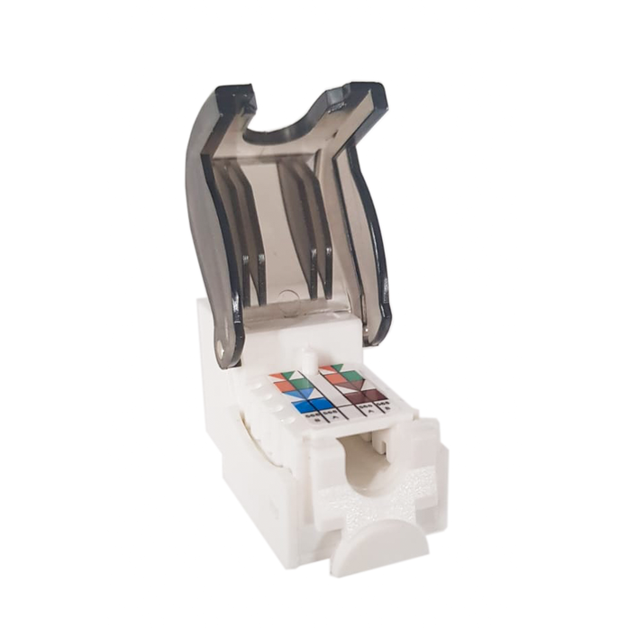 Atlantic ATKJ-6-TL-8037U-90° CAT6 UTP Keystone Jack – 90° Toolless Unshielded RJ45 Connector