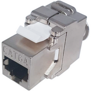 Atlantic Cat6A STP Toolless Keystone Jack 180° RJ45 – Shielded Network Connector