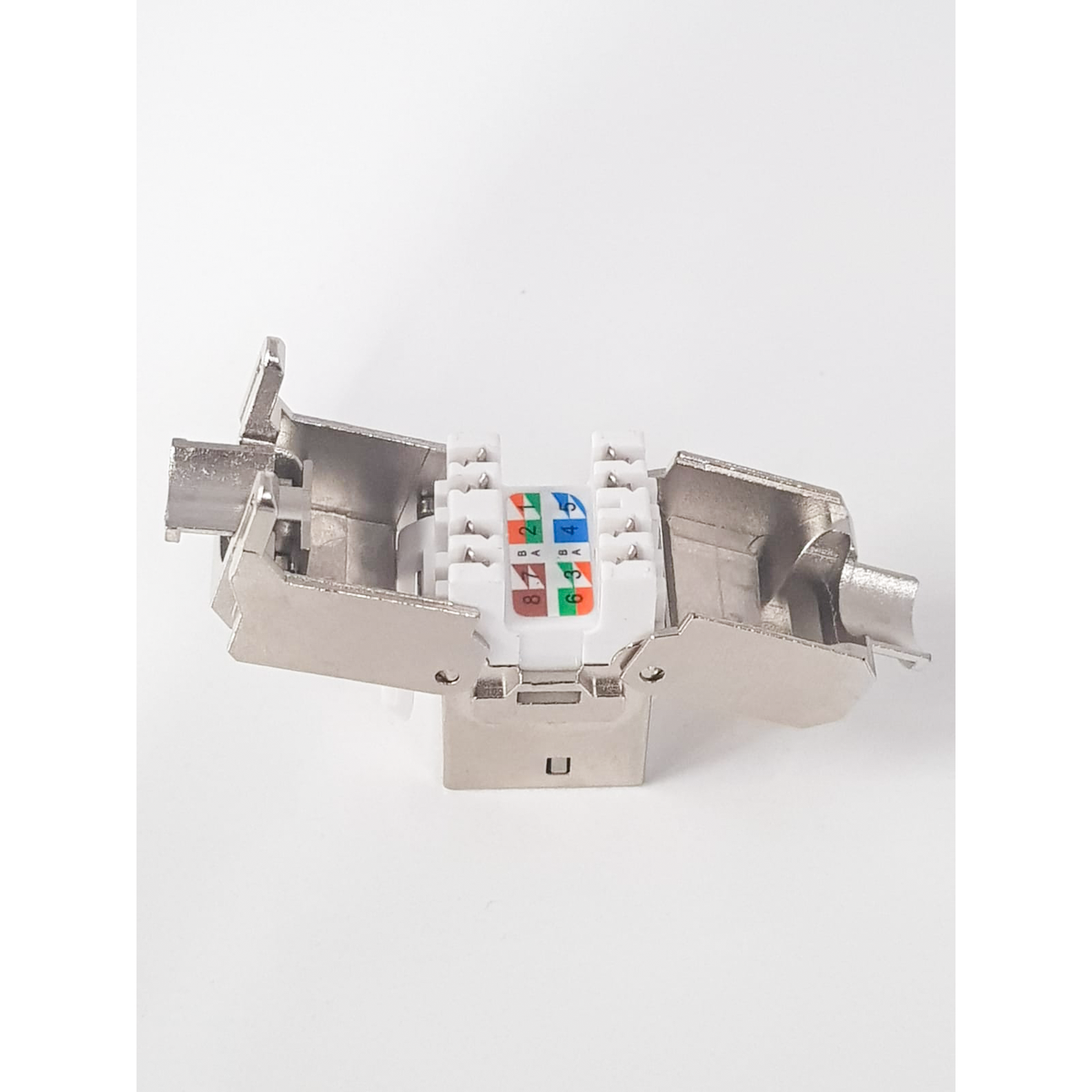 Atlantic C6-TOLS-8118S-180° CAT6 Shielded Keystone Jack – 180° Toolless STP RJ45 Connector