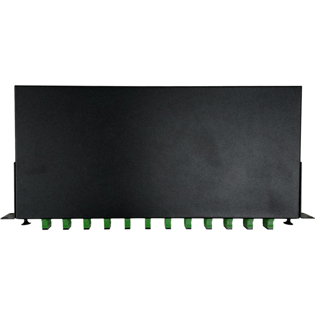 Atlantic 12-Port SC/APC Fiber Patch Panel, Single Mode, Duplex, 1U Rackmount for FTTH/Backbone/Telecom Low-Reflection Applications