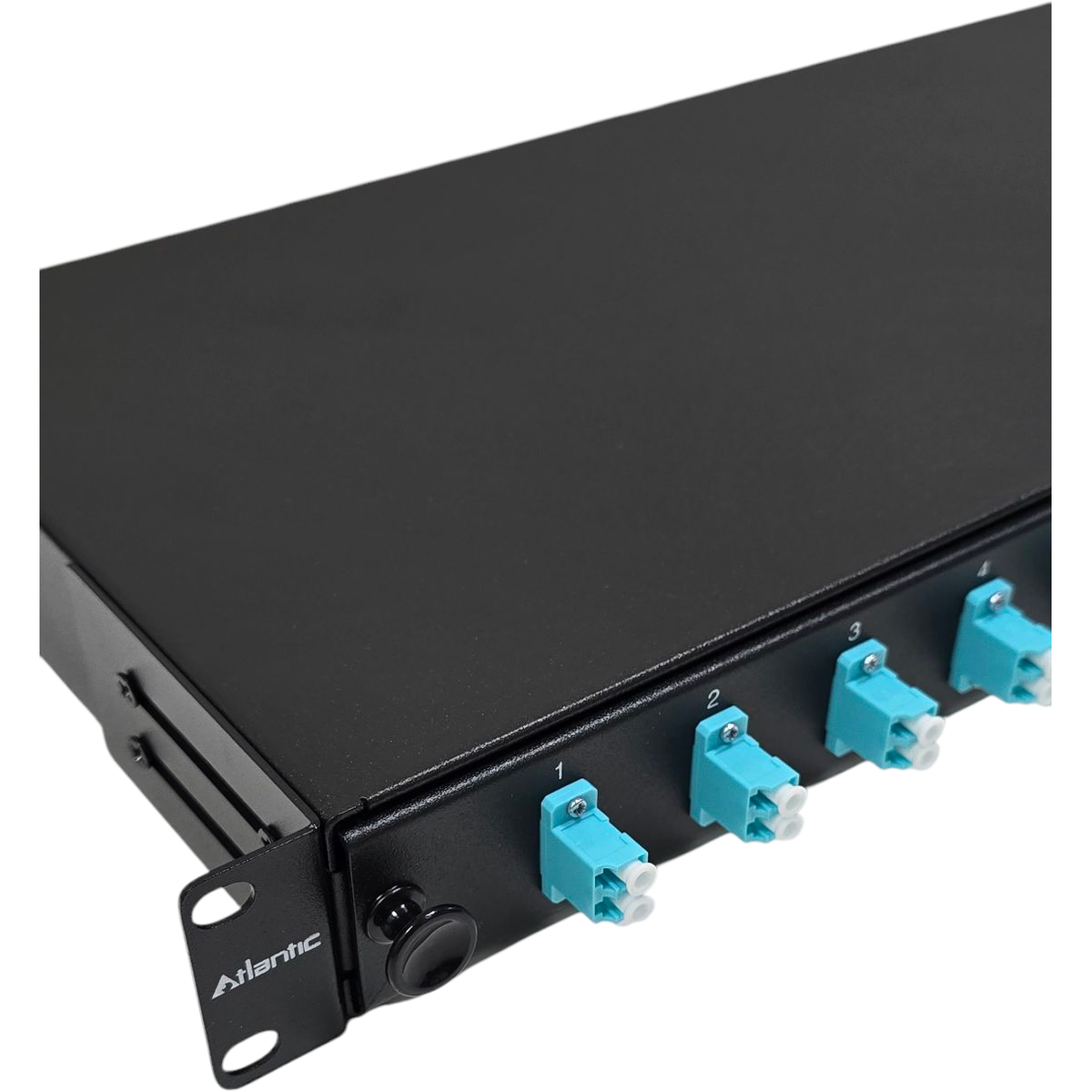 Atlantic 12-Port LC/UPC Multimode Fiber Patch Panel, 1U Rackmount, Duplex Adapter – For LANs, Enterprise Networks, Data Centers