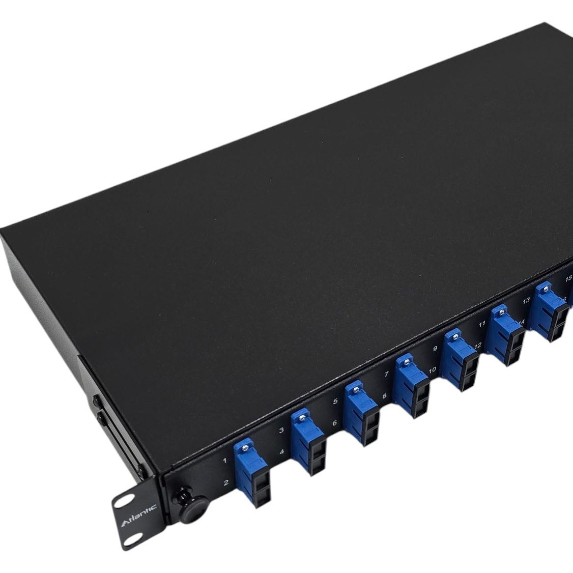 Atlantic 12-Port SC/UPC Fiber Patch Panel, Single Mode, Duplex, 1U Rackmount Design for LAN/Data Center/Telecom Applications