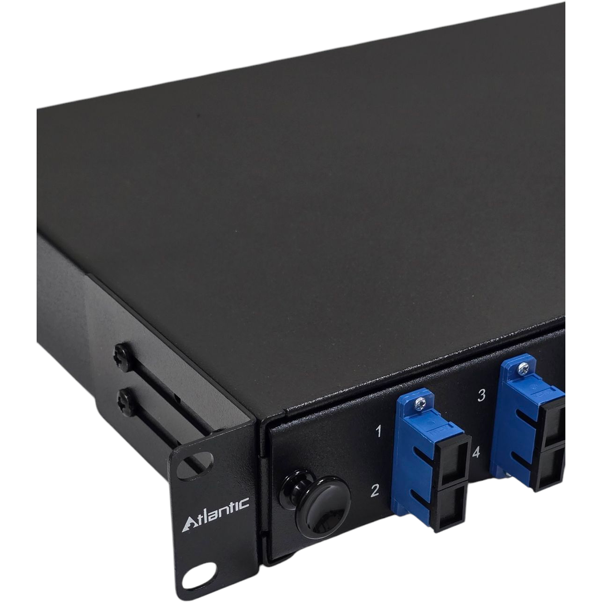Atlantic 12-Port SC/UPC Fiber Patch Panel, Single Mode, Duplex, 1U Rackmount Design for LAN/Data Center/Telecom Applications