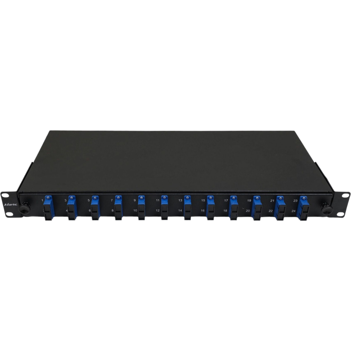 Atlantic 12-Port SC/UPC Fiber Patch Panel, Single Mode, Duplex, 1U Rackmount Design for LAN/Data Center/Telecom Applications