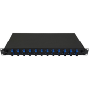 Atlantic 12-Port SC/UPC Fiber Patch Panel, Single Mode, Duplex, 1U Rackmount Design for LAN/Data Center/Telecom Applications