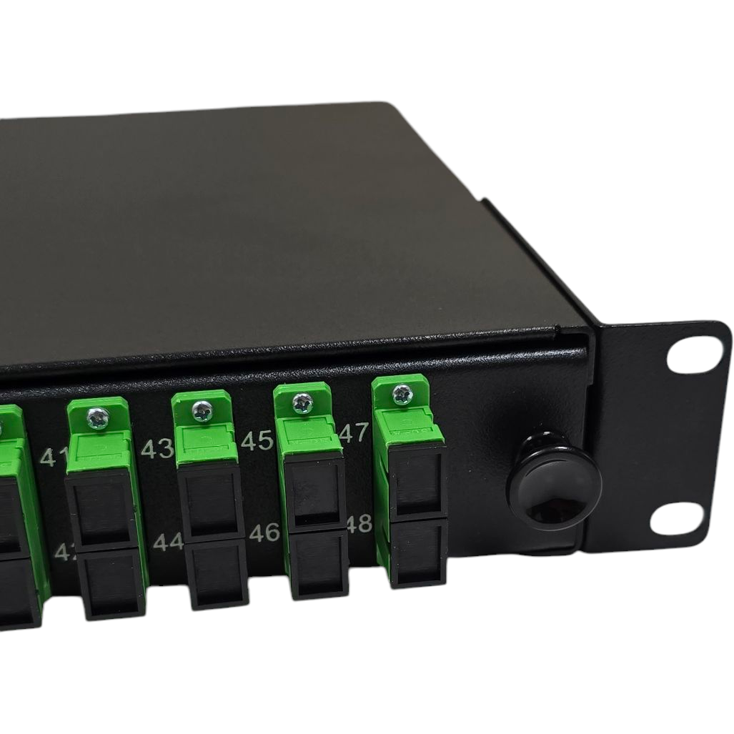 Atlantic 24-Port SC/APC SM Fiber Patch Panel – 2U Rack Mount, Duplex Adapter, Low Back Reflection for FTTH & Backbone Networks