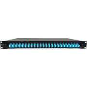 Atlantic 24-Port LC/UPC MM Fiber Patch Panel – 1U Rack Mount, Duplex Adapter, for LAN, Enterprise Cabling, and Data Centers