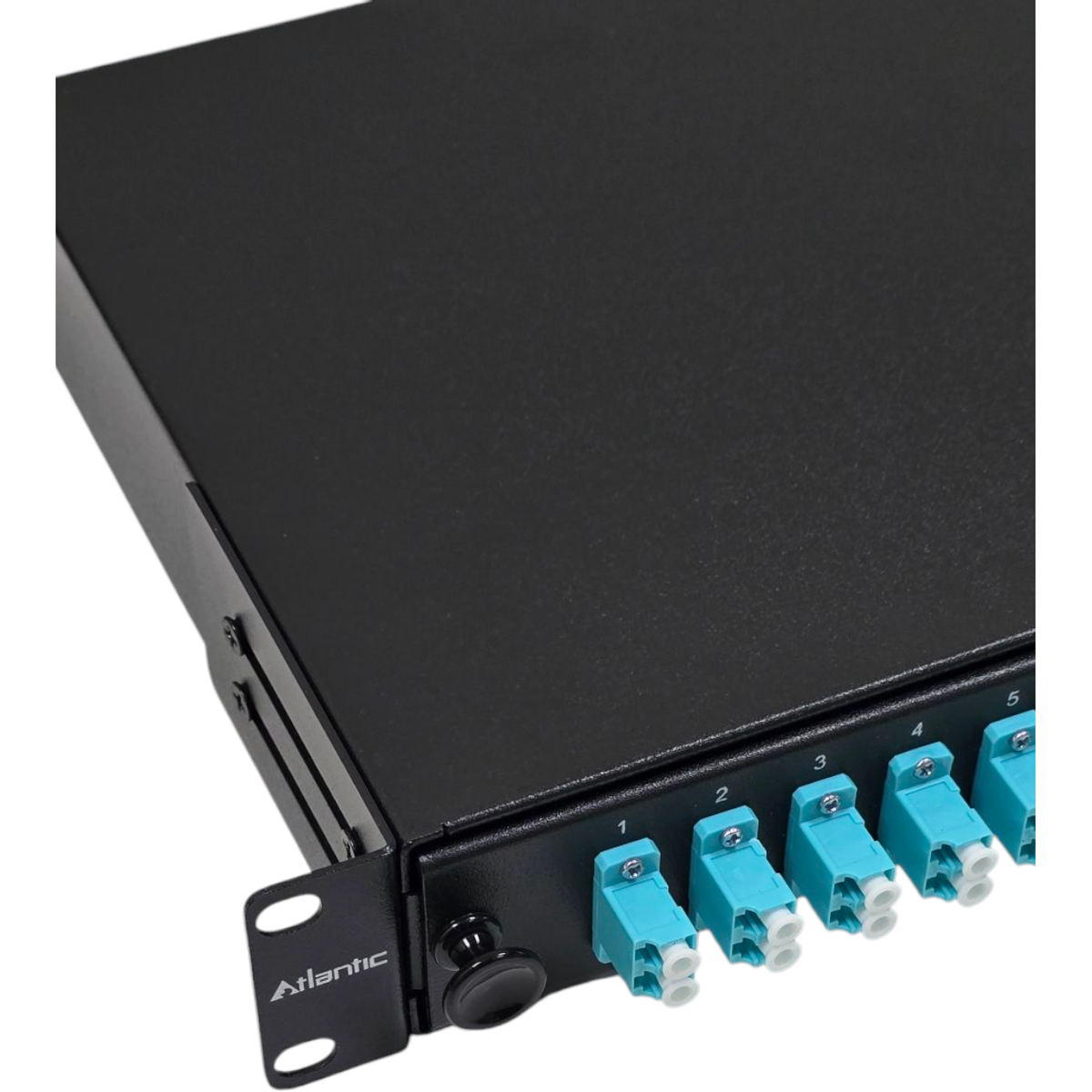 Atlantic 24-Port LC/UPC MM Fiber Patch Panel – 2U Rack Mount, Duplex Adapter, for LAN, Enterprise Cabling, and Data Centers