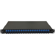 Atlantic 24-Port SC/UPC Single Mode Fiber Patch Panel, 1U Rackmount, Duplex Adapter – For LAN, Data Centers, Telecom Applications
