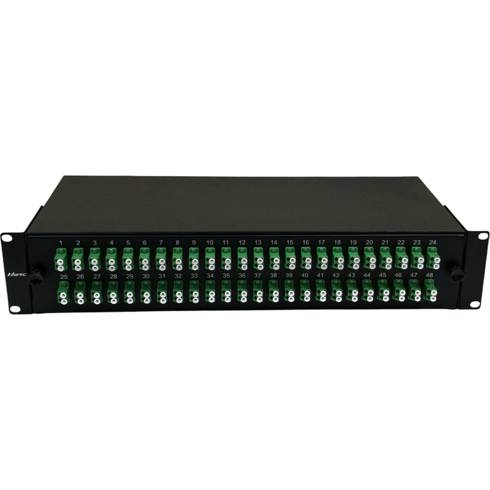 Atlantic 48-Port LC/APC SM Fiber Patch Panel – 2U Rack Mount, Duplex A ...