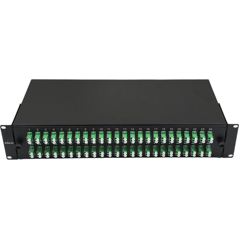 Atlantic 48-Port LC/APC SM Fiber Patch Panel – 2U Rack Mount, Duplex A ...