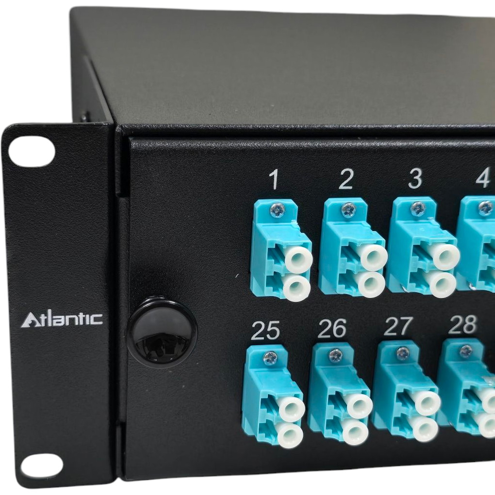 Atlantic 48-Port LC/UPC MM Fiber Patch Panel – 4U Rack Mount, Duplex Adapter, for Data Center, LAN, and Enterprise Multimode Networks
