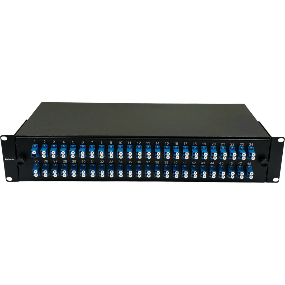 Atlantic 48-Port LC/UPC SM Fiber Patch Panel – 4U Rack Mount, Duplex Adapter, for Server Rooms & Network Cabinets