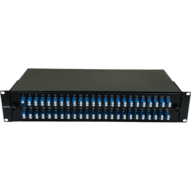 Atlantic 48-Port LC/UPC SM Fiber Patch Panel – 2U Rack Mount, Duplex A ...