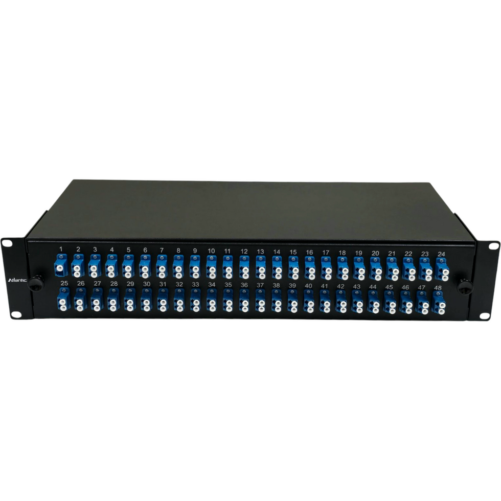 Atlantic 48-Port LC/UPC SM Fiber Patch Panel – 2U Rack Mount, Duplex A ...