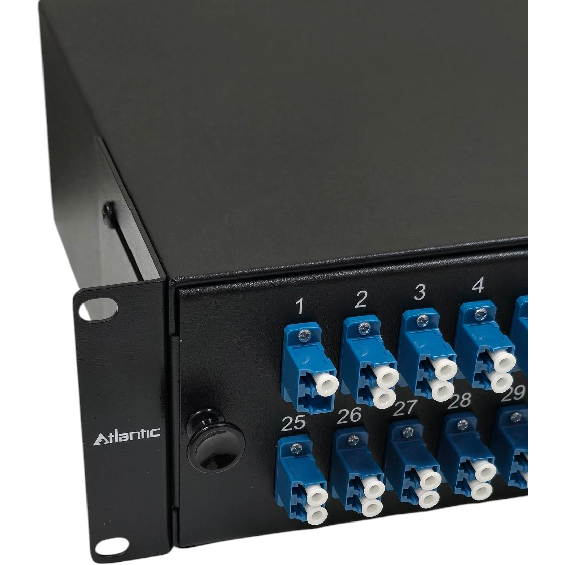 Atlantic 48-Port LC/UPC SM Fiber Patch Panel – 4U Rack Mount, Duplex Adapter, for Server Rooms & Network Cabinets