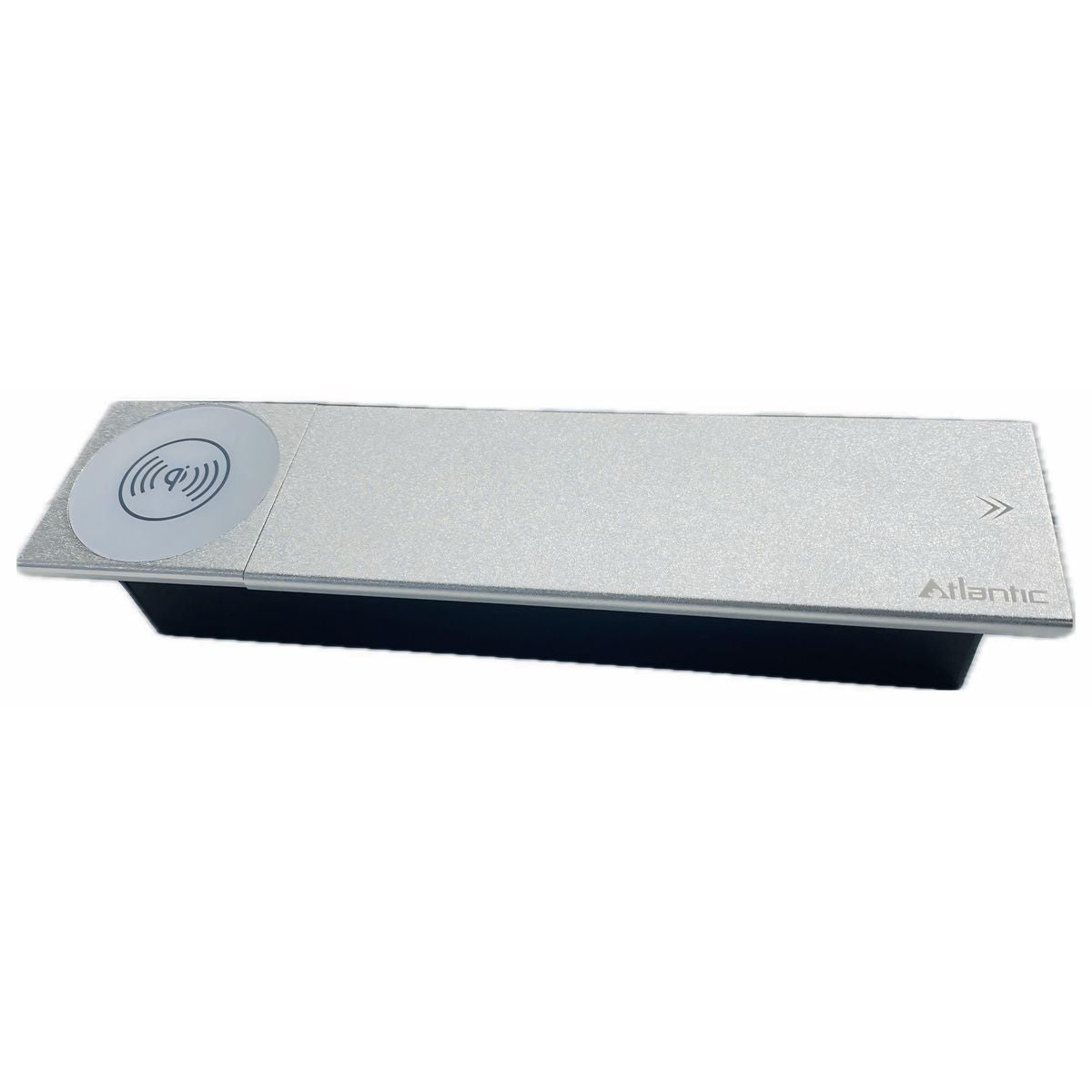 مقبس Atlantic LP800BW-5 بغطاء منزلق - 3 منافذ عالمية، USB-A وType-C، شاحن لاسلكي 15 واط، طاقة قصوى 2500 واط