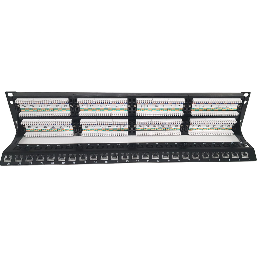 Atlantic CAT6 Patch Panel 48-Port UTP, Unshielded RJ45, 19-Inch Rack M ...