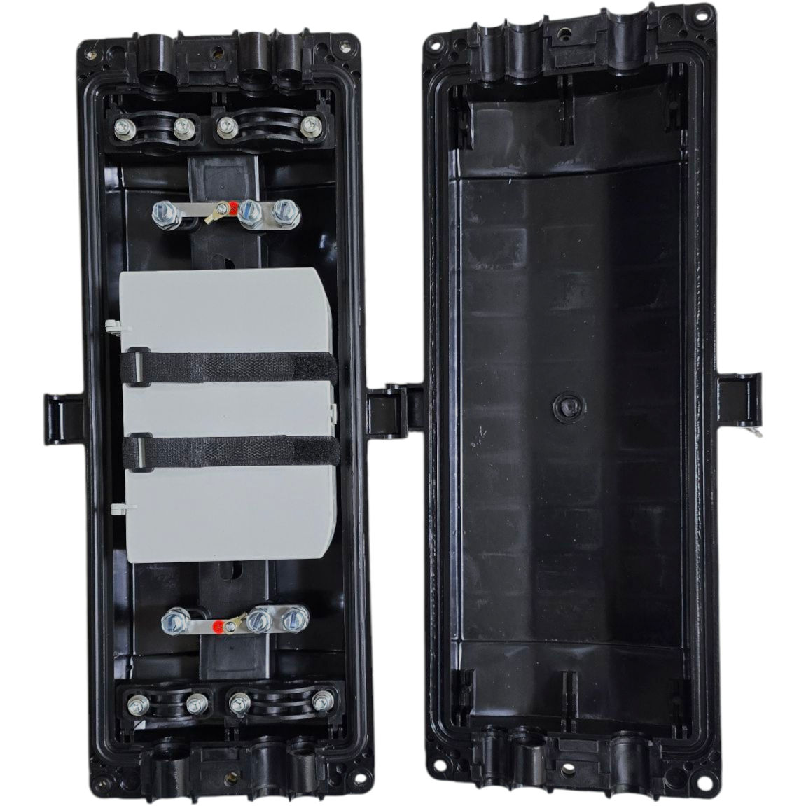 Atlantic SP-HUS96 Fiber Optic Splice Closure, 288–384 Core Capacity, 6–8 Ports, Outdoor Waterproof UV-Resistant for Backbone & FTTH Networks