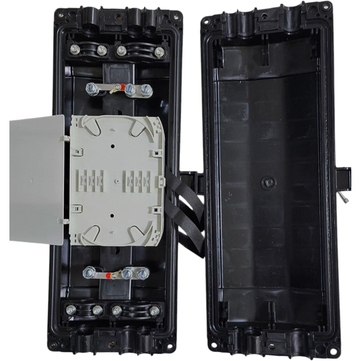 Atlantic SP-HUS96 Fiber Optic Splice Closure, 288–384 Core Capacity, 6–8 Ports, Outdoor Waterproof UV-Resistant for Backbone & FTTH Networks