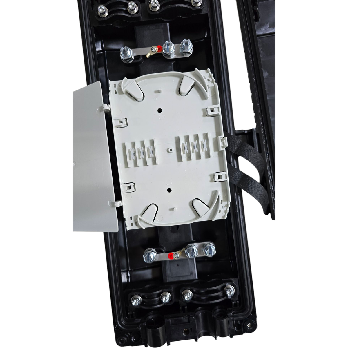 Atlantic SP-HUS96 Fiber Optic Splice Closure, 288–384 Core Capacity, 6–8 Ports, Outdoor Waterproof UV-Resistant for Backbone & FTTH Networks