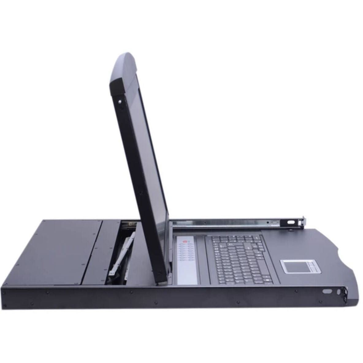 وحدة تحكم KVM بشاشة LCD مقاس 17 بوصة وقضيبين من Avetron AV-7116DR لكابلات CAT5، محوّل KVM للتركيب على الرف بـ16 منفذًا، VGA/USB، امتداد 60m، تصميم بطاقة IP