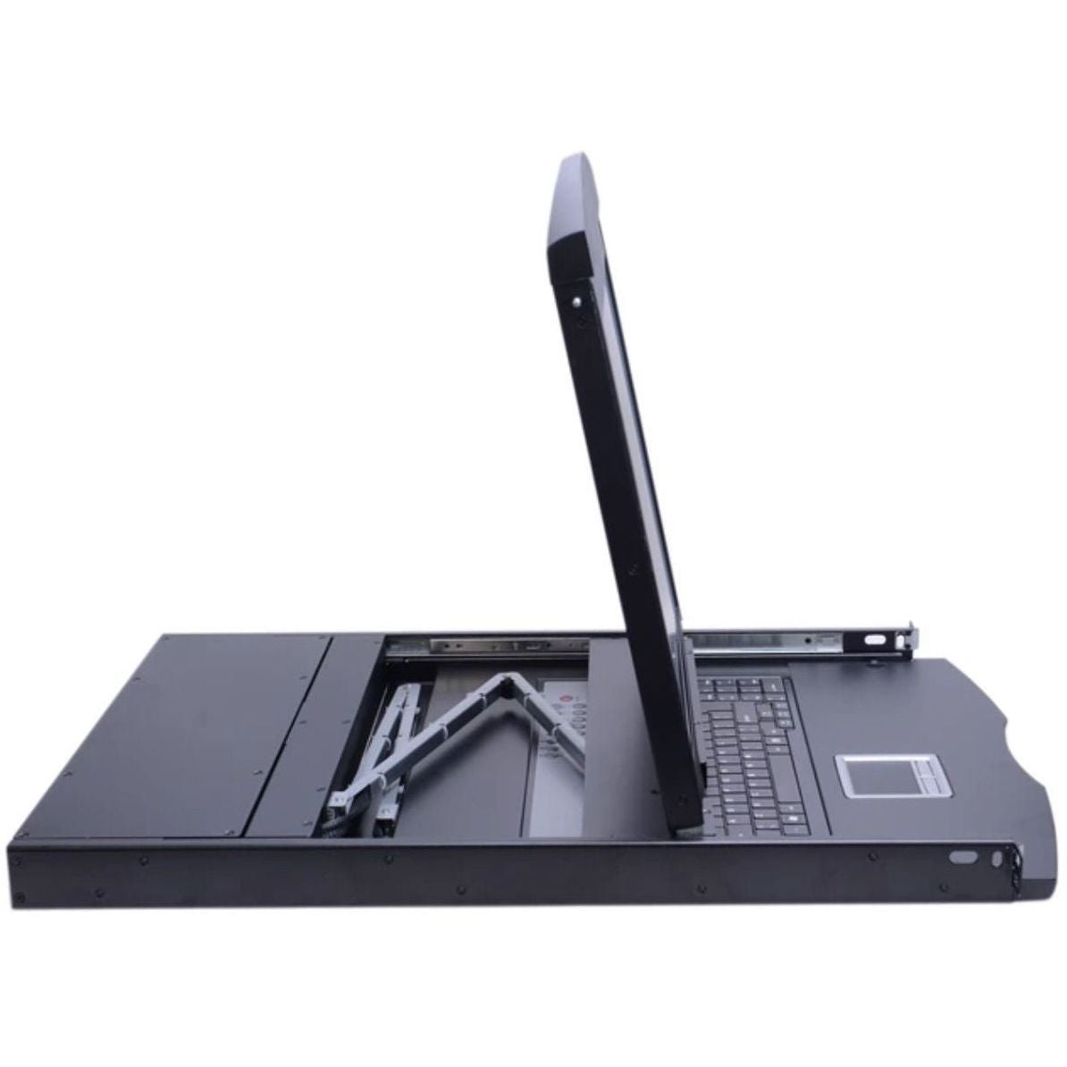 وحدة تحكم KVM بشاشة LCD مقاس 17 بوصة وقضيبين من Avetron AV-7116DR لكابلات CAT5، محوّل KVM للتركيب على الرف بـ16 منفذًا، VGA/USB، امتداد 60m، تصميم بطاقة IP