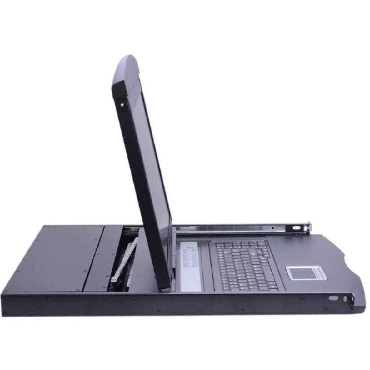 وحدة تحكم KVM بشاشة LCD مقاس 17 بوصة وقضيبين، Avetron AV-7108DR، مع CAT5، محوّل KVM للتركيب على الرف بـ 8 منافذ، VGA/USB، امتداد لمسافة 60m، تصميم بطاقة IP