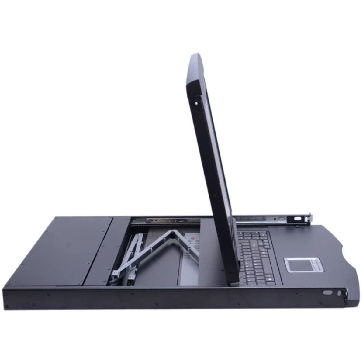 وحدة تحكم KVM بشاشة LCD مقاس 17 بوصة وقضيبين، Avetron AV-7108DR، مع CAT5، محوّل KVM للتركيب على الرف بـ 8 منافذ، VGA/USB، امتداد لمسافة 60m، تصميم بطاقة IP