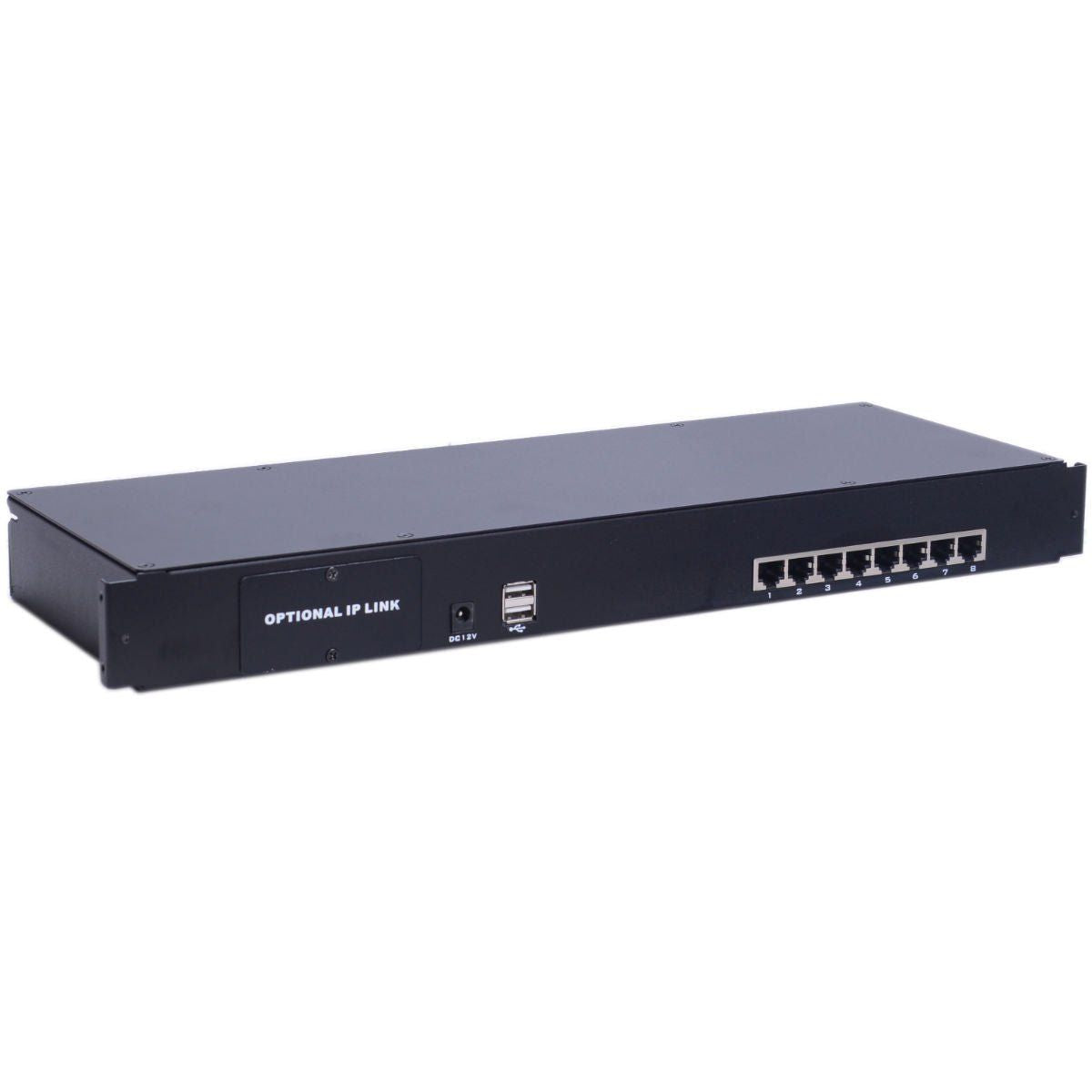 وحدة تحكم KVM بشاشة LCD مقاس 17 بوصة وقضيبين، Avetron AV-7108DR، مع CAT5، محوّل KVM للتركيب على الرف بـ 8 منافذ، VGA/USB، امتداد لمسافة 60m، تصميم بطاقة IP