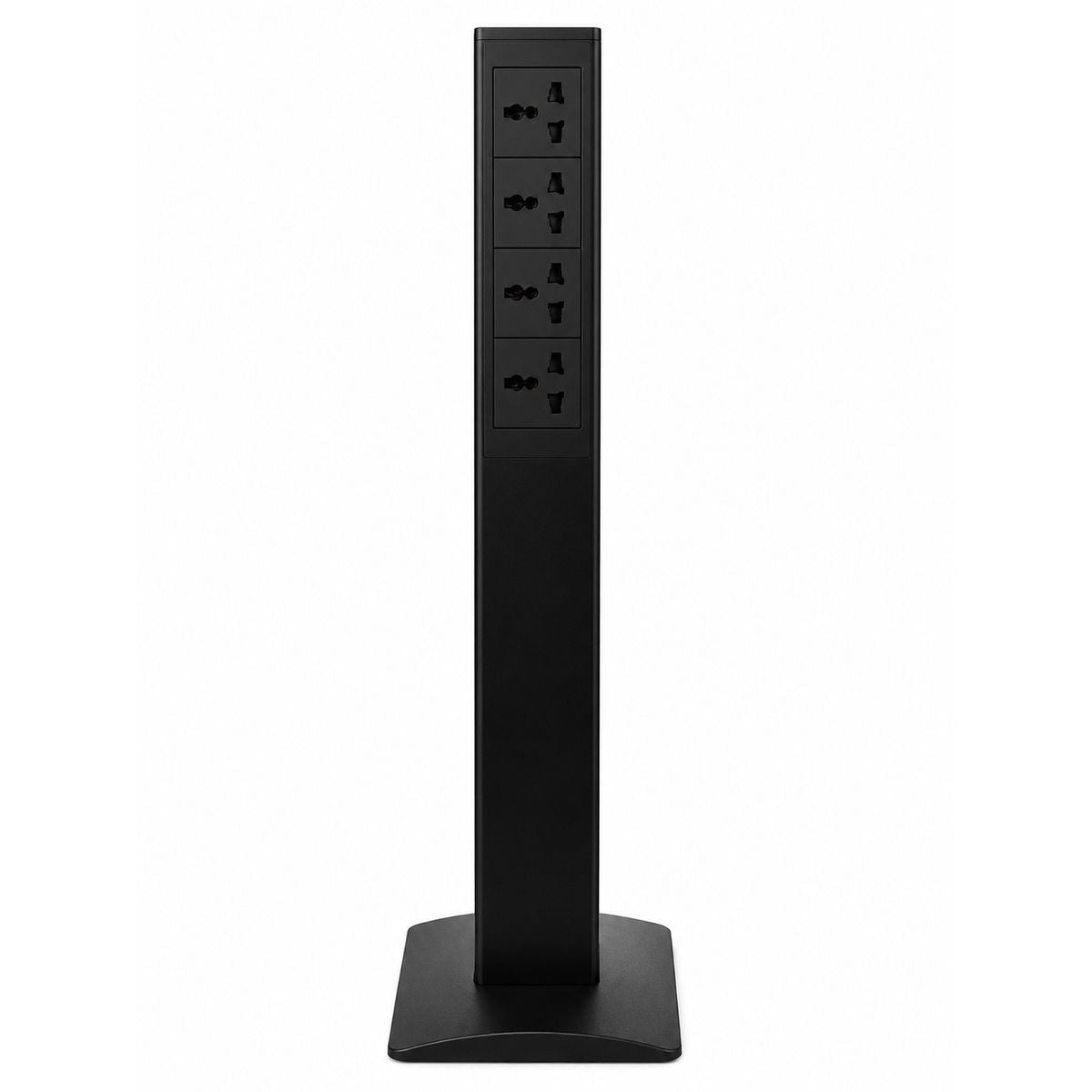 Avetron Single-Sided Columnar Power Socket Tower, 4 Universal Outlets, Tempered Glass, 680mm