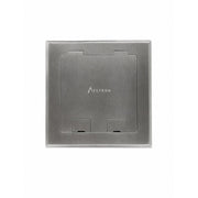 Avetron Flip-Top Floor Socket, 2 Universal Power Outlets, 304 Stainless Steel Panel, White Matte