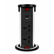 Avetron Pop-Up Power Outlet with 15W Wireless Charging, USB-A & USB-C Charger, Dual Universal Sockets
