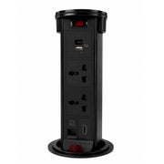Avetron Pop-Up Power Outlet with 15W Wireless Charging, USB-A & USB-C, HDMI, CAT6 and Dual Universal Sockets