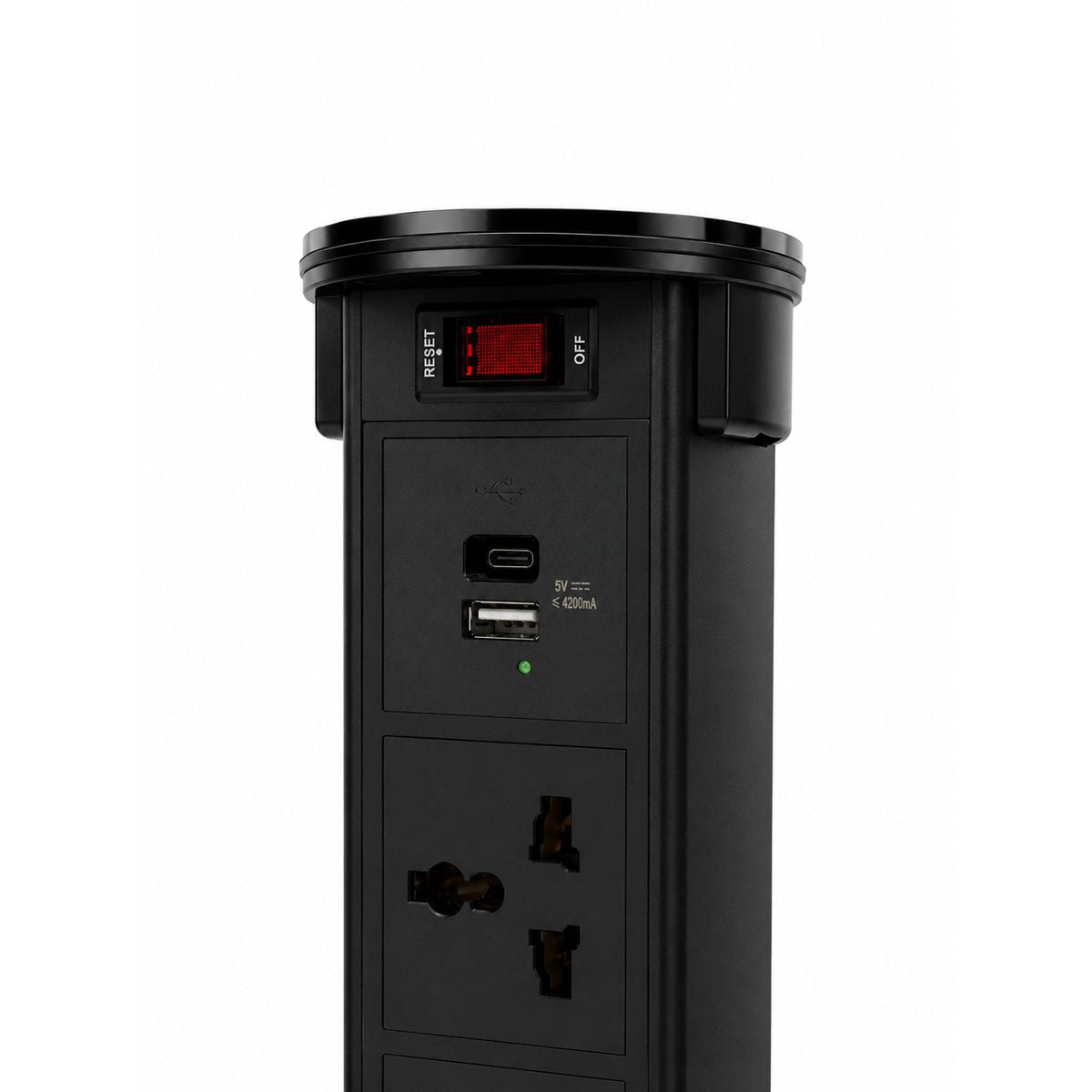 Avetron Pop-Up Power Outlet with 15W Wireless Charging, USB-A & USB-C, HDMI, CAT6 and Dual Universal Sockets