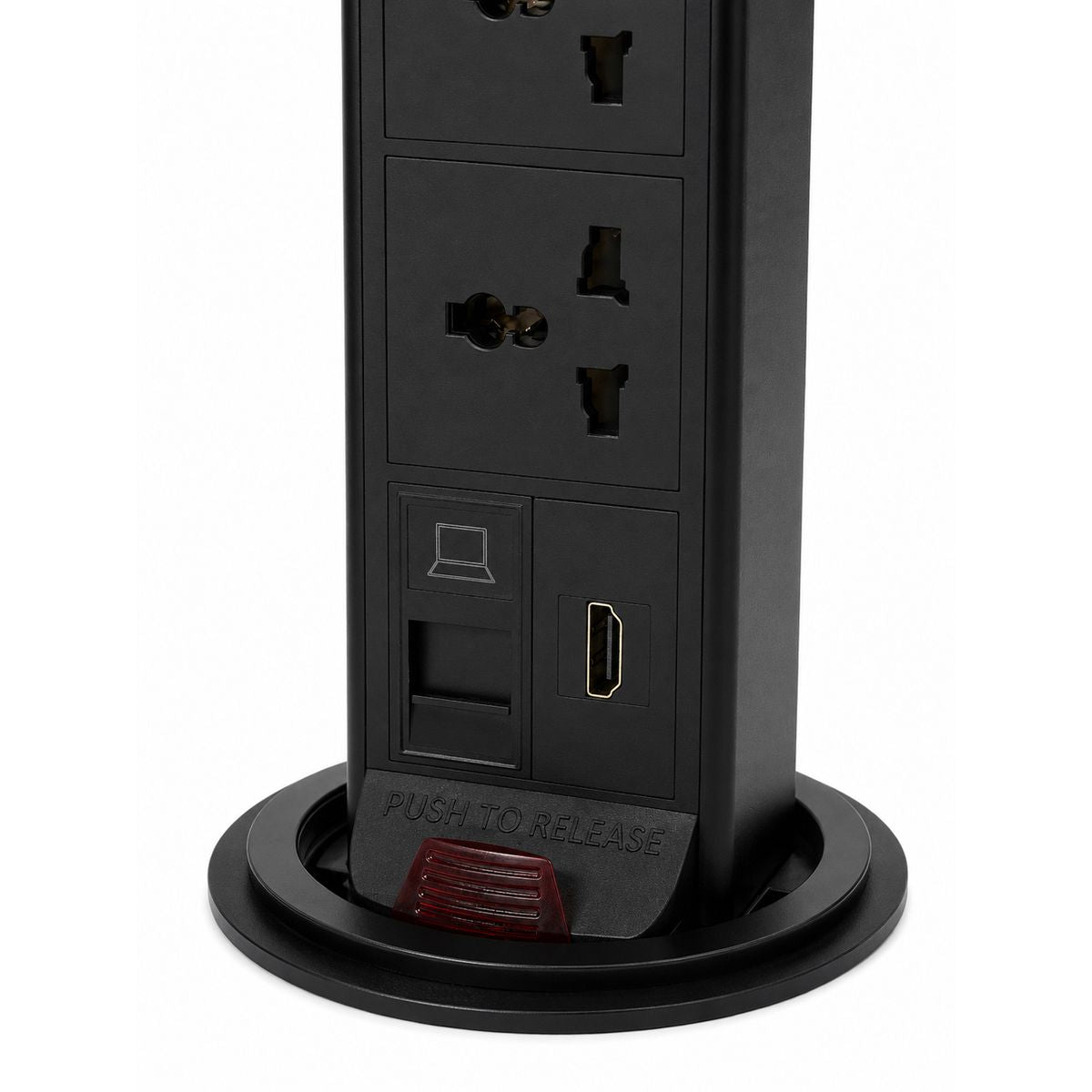 Avetron Pop-Up Power Outlet with 15W Wireless Charging, USB-A & USB-C, HDMI, CAT6 and Dual Universal Sockets