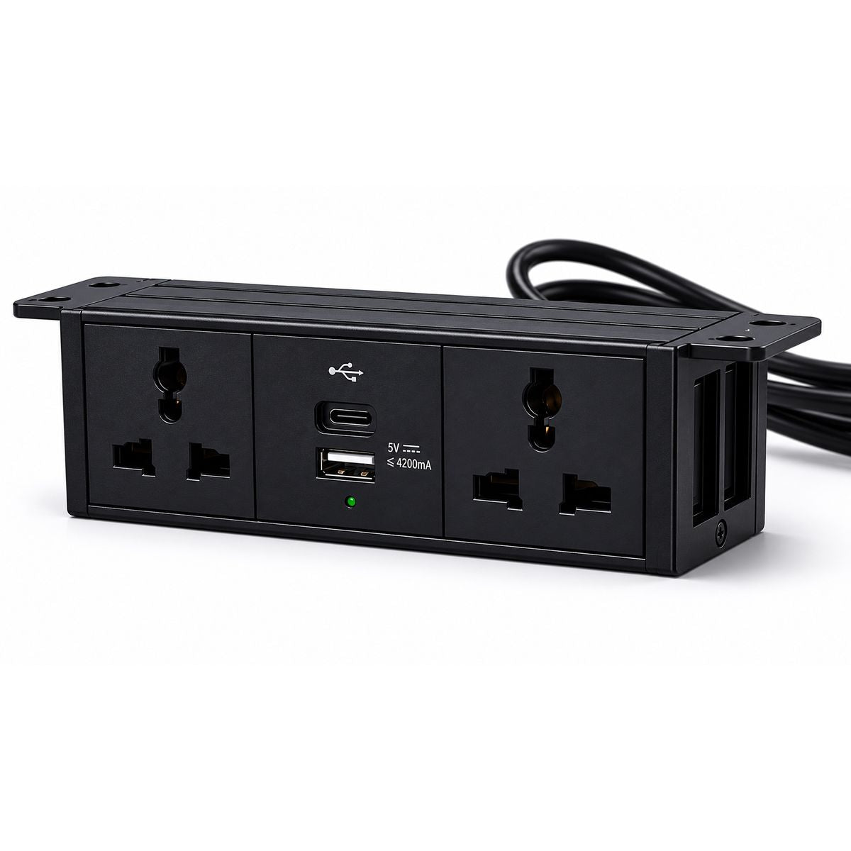 Avetron Under-Desk Power Box with USB-A & USB-C Charger and Dual Universal Sockets