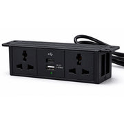 Avetron Under-Desk Power Box with USB-A & USB-C Charger and Dual Universal Sockets