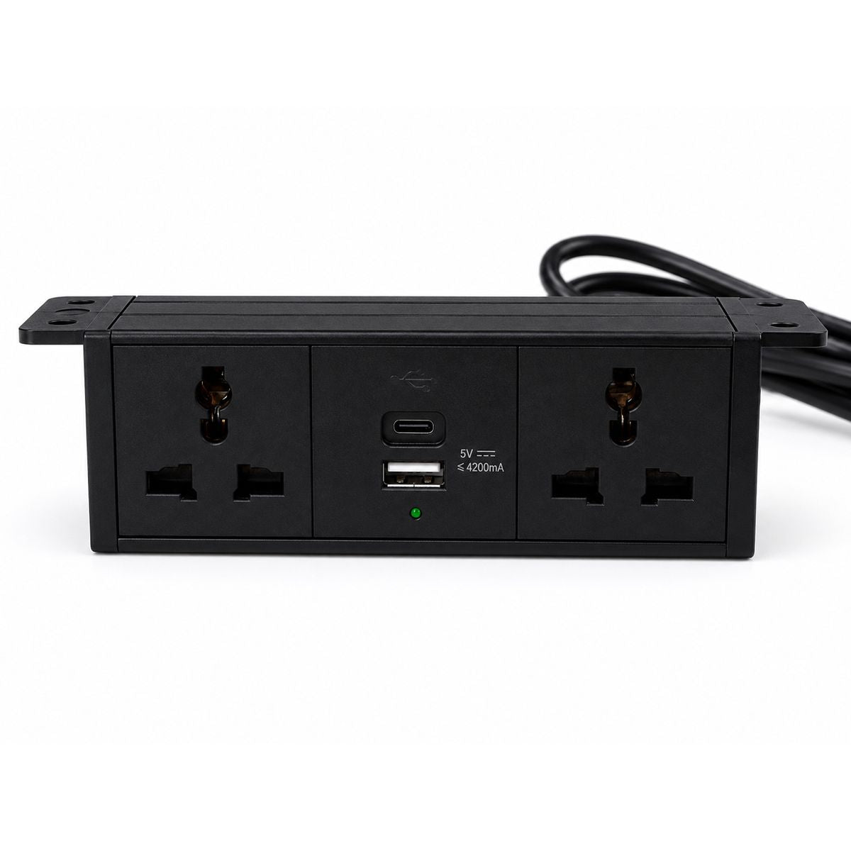 Avetron Under-Desk Power Box with USB-A & USB-C Charger and Dual Universal Sockets